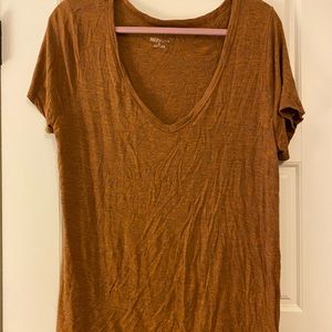 Burnt orange Merona V neck top